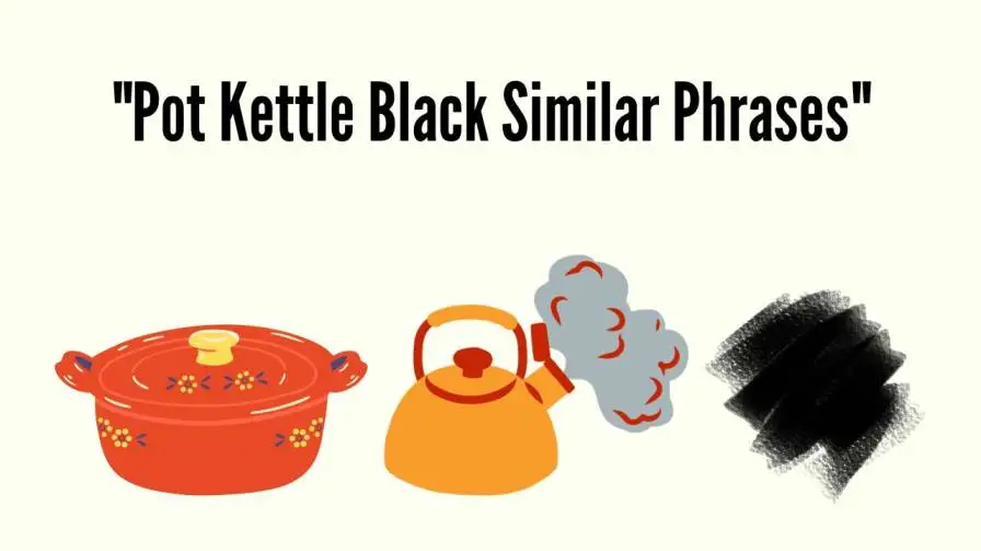 Pot Kettle Black Similar Phrases